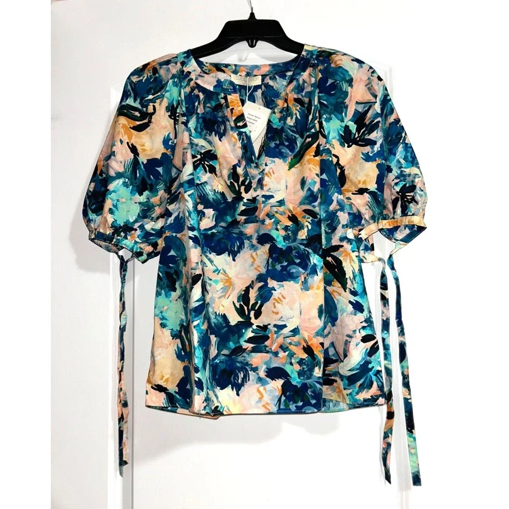 Ulla Johnson Women’s Vienne Floral Print Puff Sleeve Blouse Top Size 4 NWT